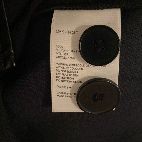 Oak+Fort VEGAN LEATHER SHIRT JACKET - Picture 6 of 6